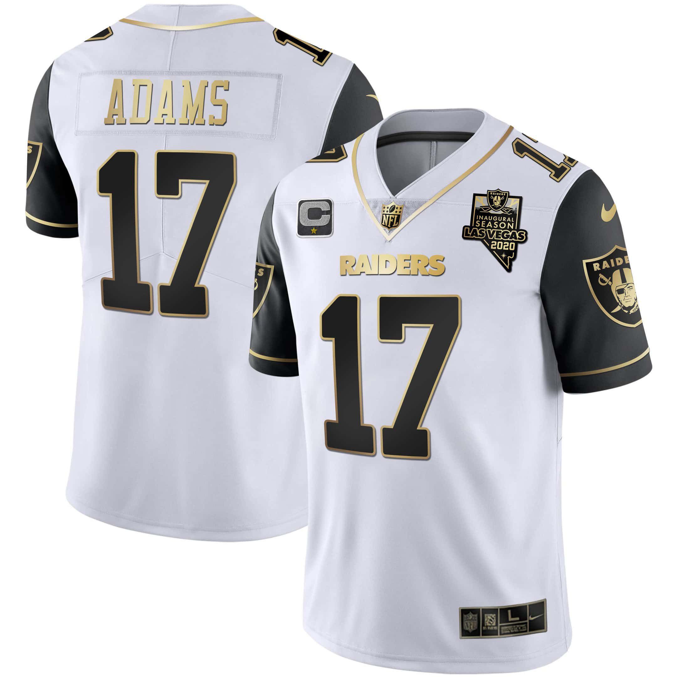 Men Oakland Raiders #17 Adams 2024 Nike Vapor White Gold & Black Inverted Limited NFL Jersey style 1->indianapolis colts->NFL Jersey